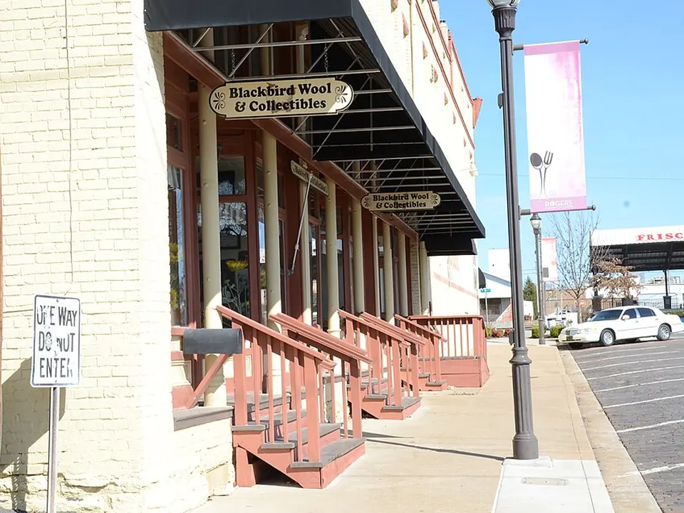 Historic commercial buildings in downtown Rogers, Arkansas